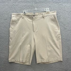 Dunning Golf Shorts Men's Size 38 Creme Wicking Flat Front